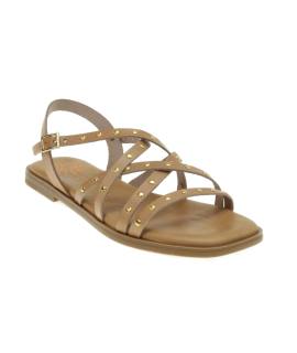 Sandalia de tiras finas con tachas metalicas