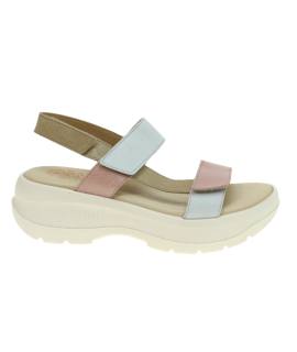 Sandalia multicolor con ajustes de velcros