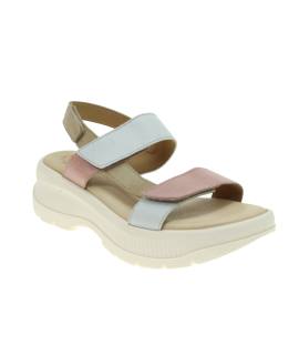 Sandalia multicolor con ajustes de velcros