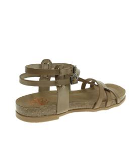 Sandalia de tiras finas con doble hebilla