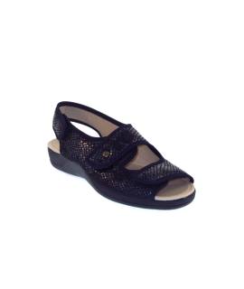 ZAPATILLA DE DOBLE VELCRO EN REPTIL