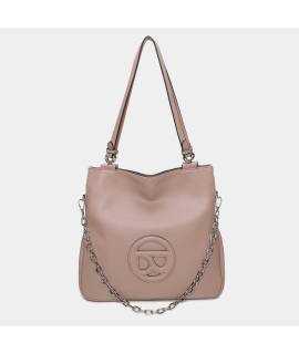 Bolso de hombro con doble asa y cadena