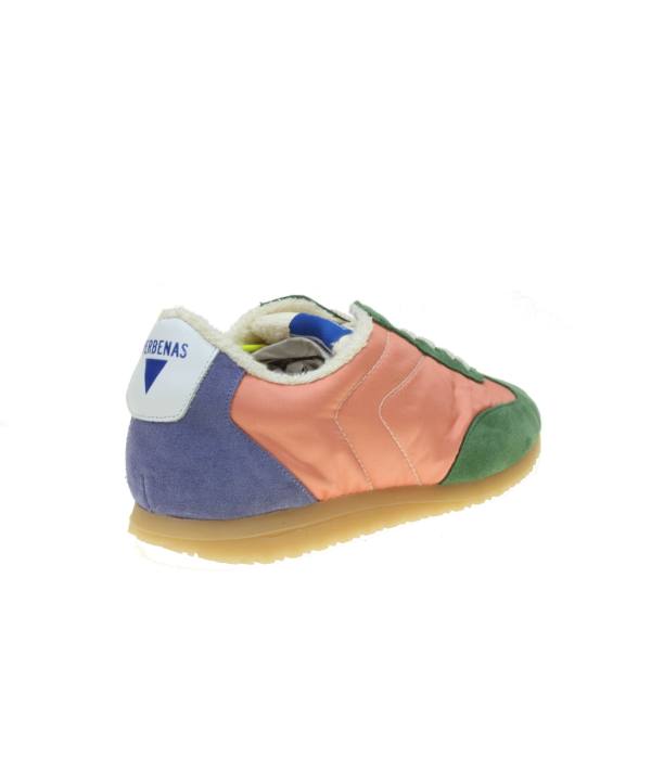 Sneaker multicolor combinado de serraje y nylon