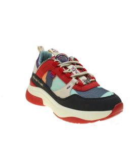 Sneakers multicolor combinado con rejilla