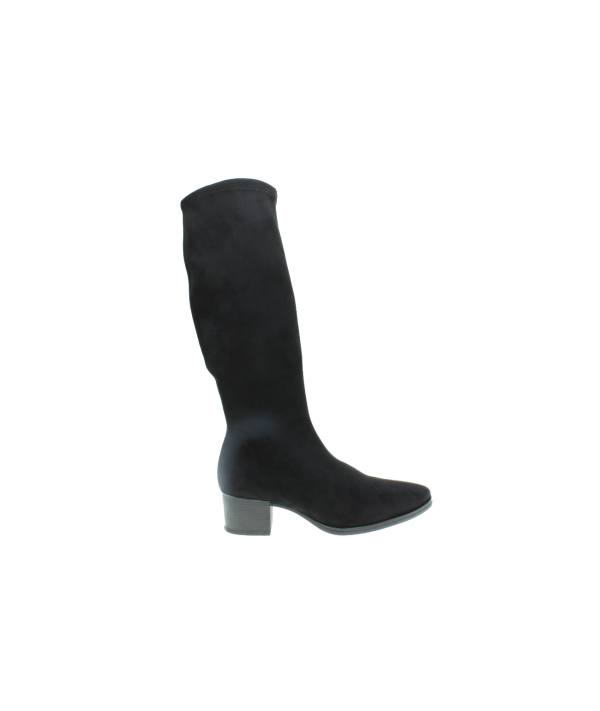 Bota en licra elastica con tacon bajo ideal para cualquier pie