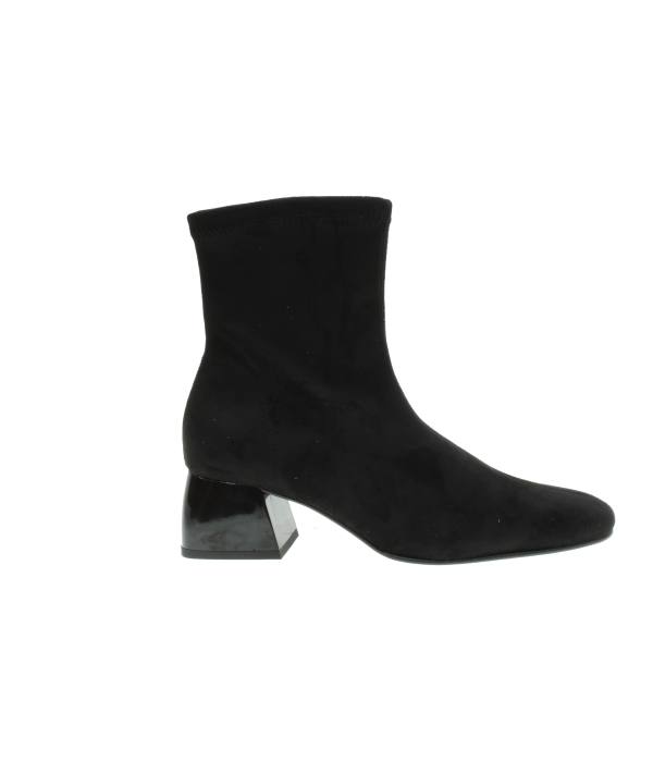 Botin en licra elastica con tacon en brillo