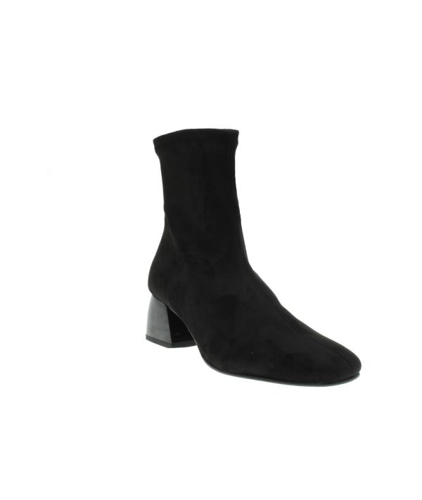 Botin en licra elastica con tacon en brillo