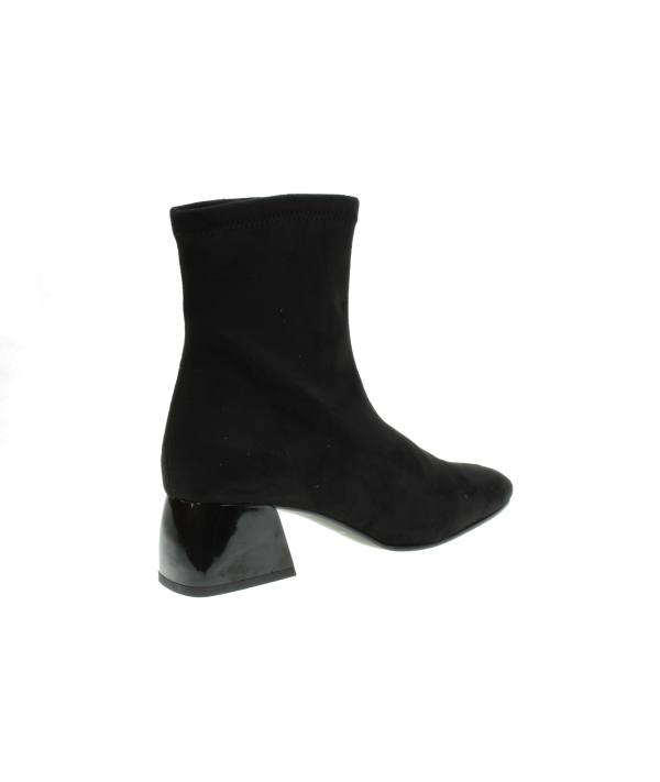 Botin en licra elastica con tacon en brillo