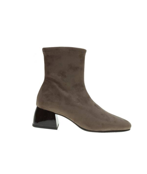 Botin en licra elastica con tacon en brillo