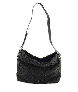 Bolso de hombro trenzado con asa regulable