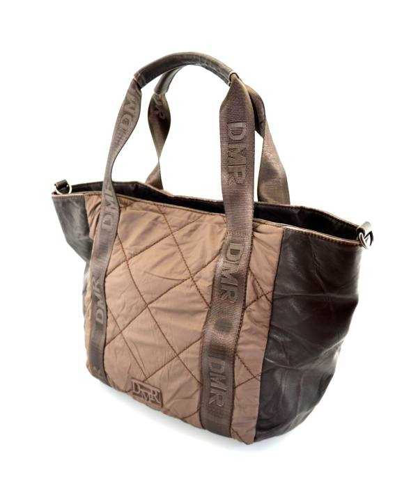 Bolso shopper combinado con asas con letras