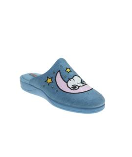 Zapatilla de casa Snoopy durmiendo en la luna