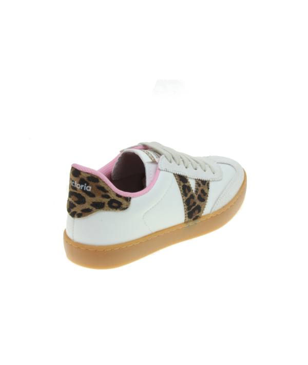 Sneakers retor de Victoria con V en leopardo