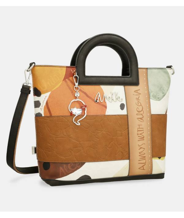 Bolso de asas de mano y con asa larga de hombro con colores
