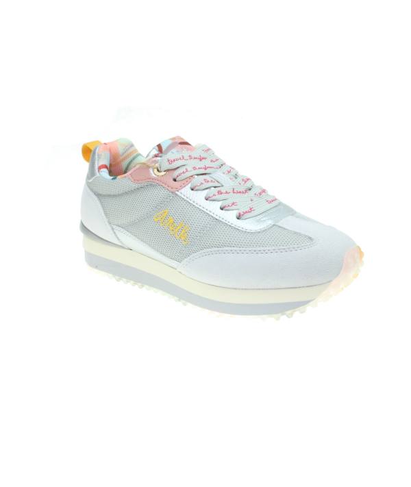 Sneaker en tejido multicolor con calcetin de regalo