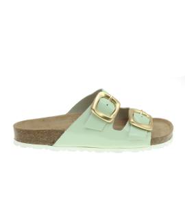 Zueco bio en charol con hebillas